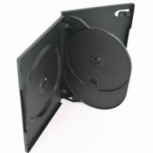 50 standard black triple 3 disc dvd cases for sale