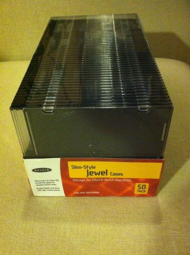 Belkin Slim Style Jewel Cases for CDs, DVDs, and Blu-ray discs 50 pack NIP NEW