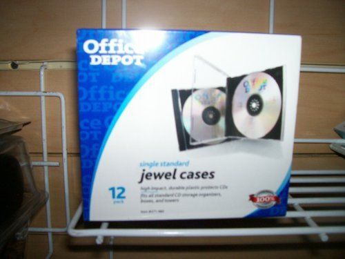 NEW Office Depot(R) CD Jewel Cases  Clear  Pack Of 12