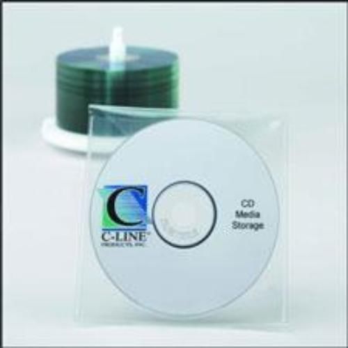 C-line individual polypropylene cd /dvd holders 10 count for sale