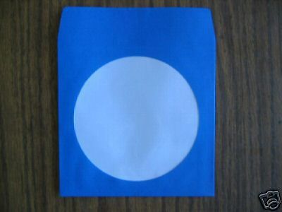 1000  BLUE CD / DVD PAPER SLEEVE WITH WINDOW, JS205