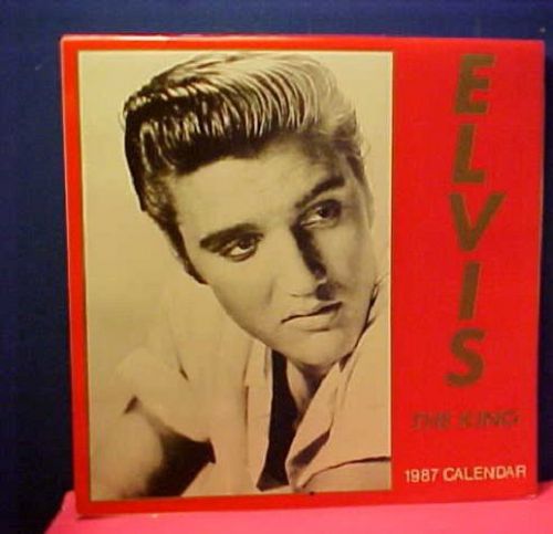 Vintage 1987 Red Elvis Calendar 2015 = 1987