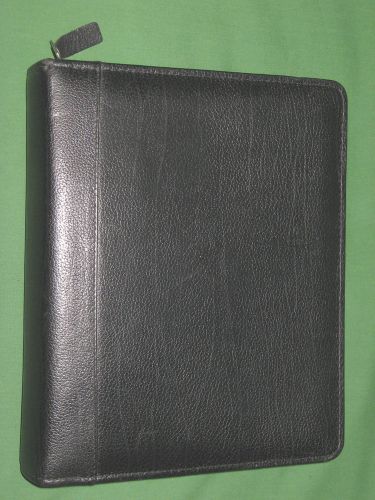 Classic ~ 1.5&#034; ~ top-grain leather franklin covey planner zipper organizer for sale