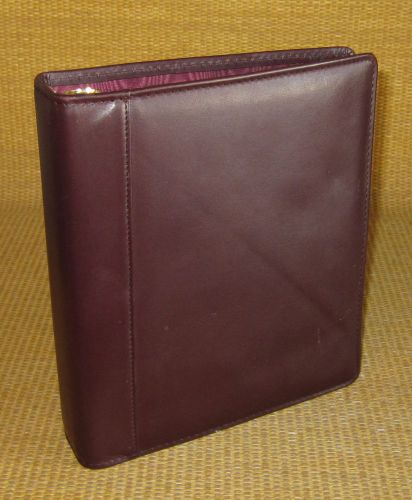 Classic 1.5&#034; rings | burgundy leather franklin covey/quest open planner/binder for sale