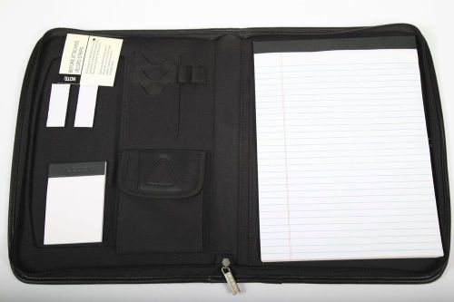 Leeds milano padfolio simulated leather zippered organizer portfolio pad holder for sale
