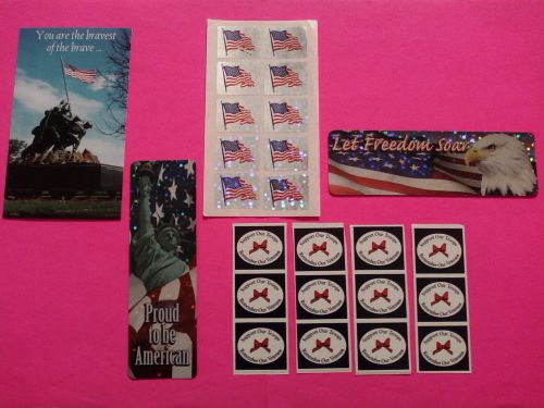 VETERAN&#039;S DAY MARINES TROOPS STICKERS HOLOGRAM BOOKMARK BOOKMARKS NAVY USA ARMY