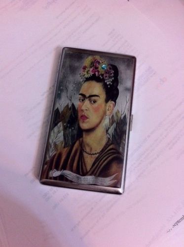 Frida Kahlo Portrait Mirror Tissue Cigarette Case Business Credit Card Holder