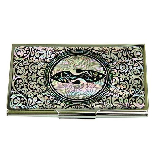Business Card case ID Card Case Card Holder Credit Card Case Mother of Pearl DUC