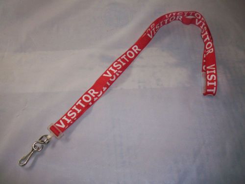 5x LANYARD CLIPS VISITOR RED OFFICE PASSES .5in wide-clip on for ID-safety clip