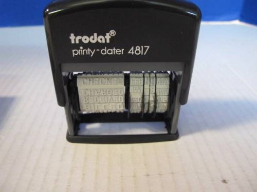 TRODAT 4817 PRINTY-DATER DIAL-A-PHRASE STAMP DATER FEATURES 12 MESSAGES