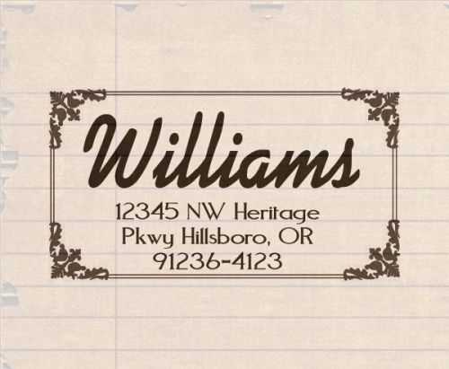 Custom name rubber pre self inking stamp return address business personalized for sale