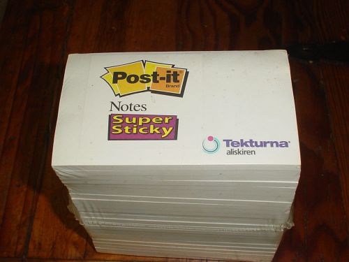 Super sticky post-it notes 3&#034;x5&#034; white-25 pads lot new and sealed-*special for sale