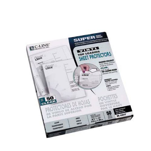Item 61028 letter size heavyweight vinyl sheet protector, 50 per box for sale