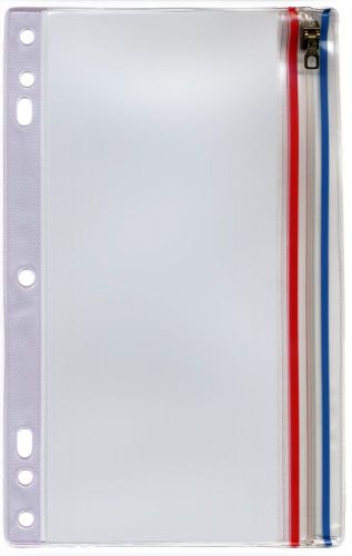 NEW Advantus Vinyl Zip-All Pocket for Ring Binders, 6 x 9.5 Inches, Clear