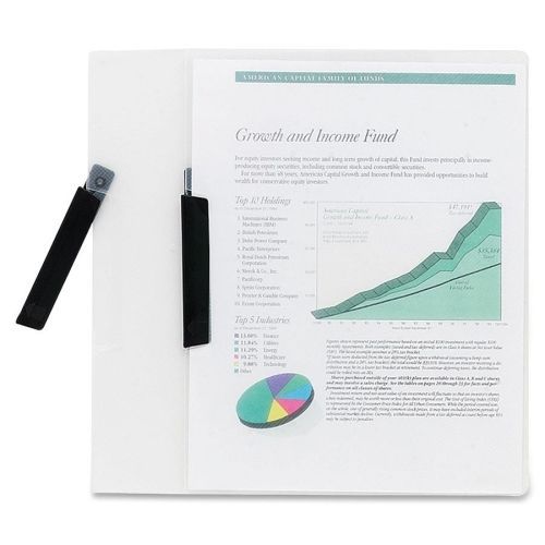 Business Source Swing Grip Report Cover - Letter - Vinyl -Clear-1 Ea - BSN78802