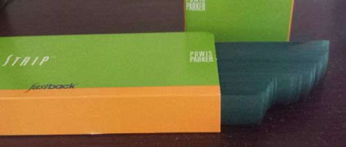 100ct Powis Parker Fast Back Strip Binder Strips Narrow Dark Green 11&#034;