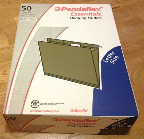Pendaflex Essentials hanging folders 10 pcs letter size standard green .