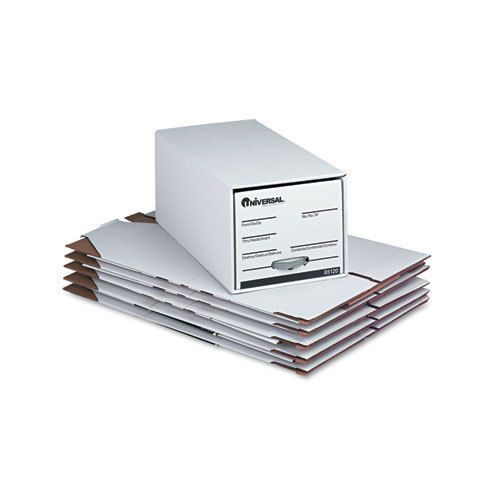 Storage Box Drawer Files, Letter, Fiberboard, 12&#034; x 24&#034; x 10&#034;, White, 6/Carton