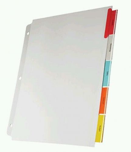 OfficeMax 5 color tab extra wide printable dividers