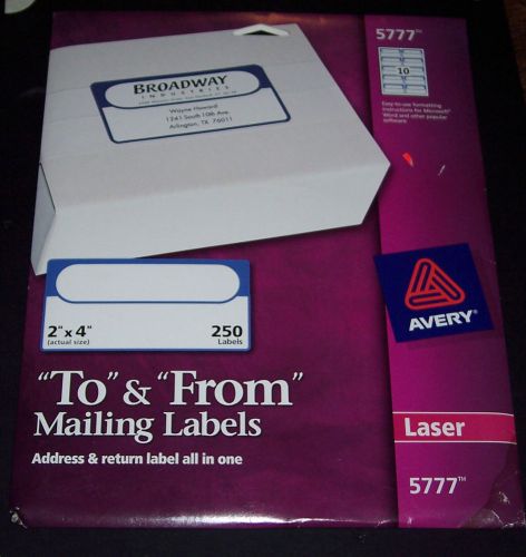 Avery To &amp; From Mailing Labels - 5777