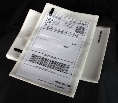 50 Self Adhesive Shipping Label Pouches, Sleeves, Envelopes 5.25&#034; x 8&#034; FREE SHIP