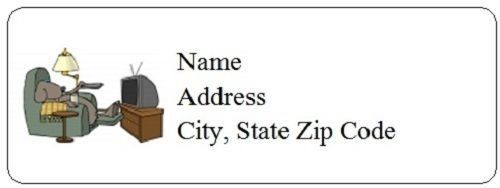 30 Personalized Cute Dog Return Address Labels Gift Favor Tags (dd48)