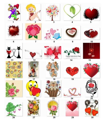 30 Personalized Return Address Labels Valentine Hearts Buy 3 get 1 free (v4)