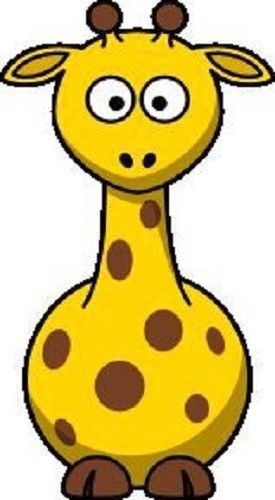 30 Custom Cartoon Giraffe Personalized Address Labels