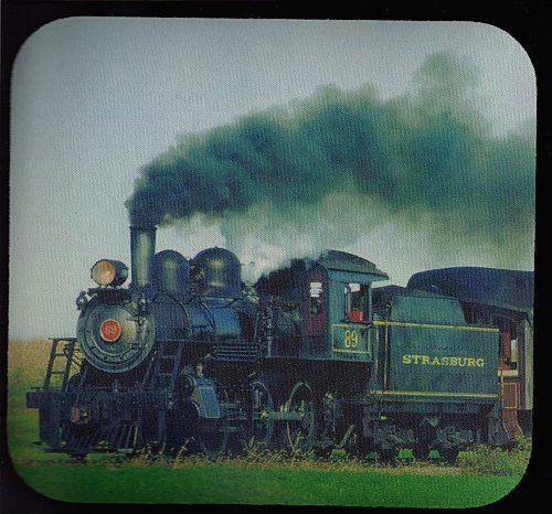 Train locomotive heavy rubber backed mousepad #0823 for sale
