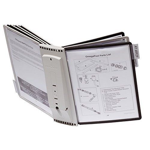 Durable Sherpa Display Wall Unit Complete 10 Index Tabs with 5 Black and 5 Grey