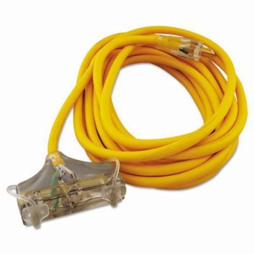 Cci Polar/Solar Outdoor Extension Cord, 25 Ft, Three Outlets, Yellow (COC03487)
