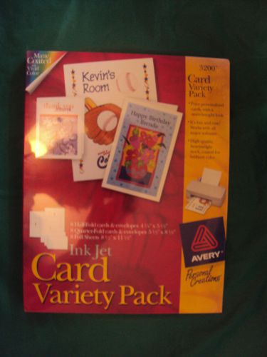 AVERY 3200 CARD VARIETY PACK FOR INK JET PRINTERS/NIB/LOWER $!