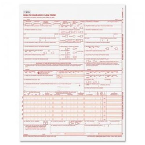 TOPS 50135R  HEALTH INSURANCE FORM 1500 CLAIM. Laser FORMS, 250 PACK 8-1/2&#034; X11&#034;