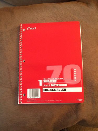 Mead 1 Subject Spiral Notebook College Ruled 70 Sheets