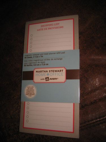 2 MARTHA STEWART Home Office w/ Avery MAGNETIC Shopping List NOTEPADS