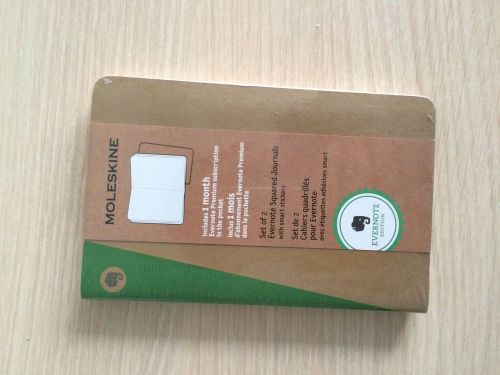 Moleskine Evernote Journal with Smart Stickers, Pocket, (Set of 2), Squared