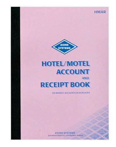 Zions Systems Hotel / Motel Account &amp; Receipt Book - HMAR