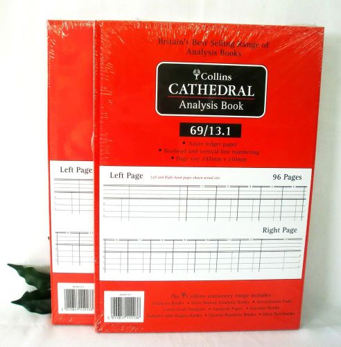 COLLINS Cathedral Analysis Book 69 series Collins 69/13.1 69/13.2 Accounts Book