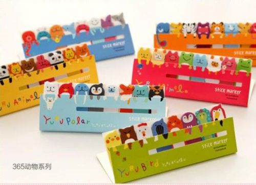 XI CA 120 Page Cute Animal Sticker Post-It Bookmark Marker Memo  Sticky Notes