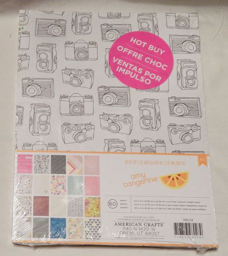 Amy Tangerine Stationary Paper Designs-60 sheets Acid Free-Medium Weight8.5 x 11