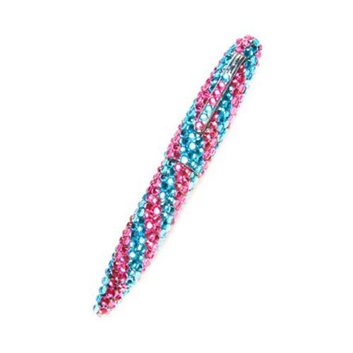 Cotton Candy : Blue &amp; Pink Crystal Rhinestone Ink Pen