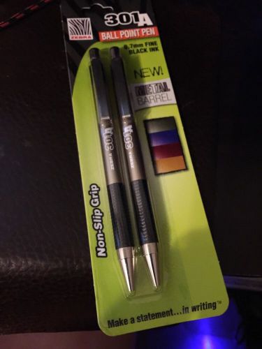 Zebra Pen 301A Retractable Ballpoint, 0.7 mm, Black Ink, Gold Barrel