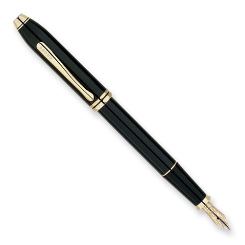 Townsend Black Lacquer with Gold Fountain Pen