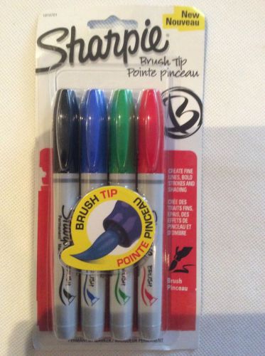 Sharpie Brush Tip Permanent Marker - Brush Marker Point Style - Black, Blue, Red