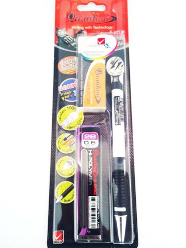 Quantum atom qm224sc mechanical pencil rubber grip white color 1 pack for sale