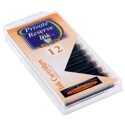 Private Reserve Ink International Ink Cartridges, Pack of 12 - Shoreline Gold