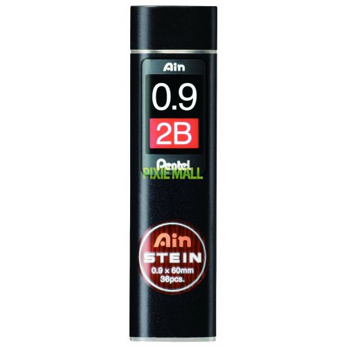 PENTEL Ain STEIN BLACK refill leads for mechanical pencil 0.9 mm - 2B