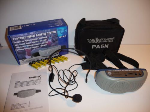 Velleman PA5NU Portable Public Address System Loudspeaker  Auction  NIB With Bag