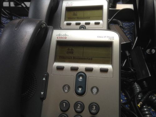*qty 8* cisco cp-7906g unified ip voip 7906g business phones with power adapters for sale