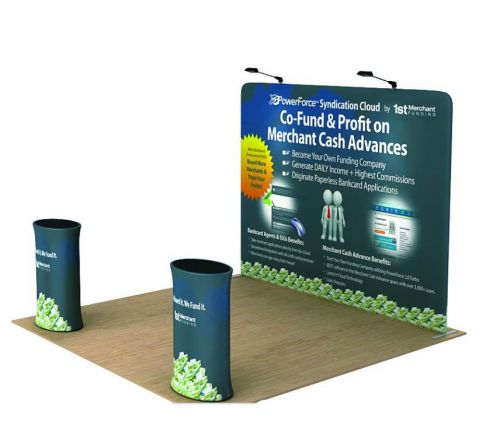 10ft Straight Fabric Tension Pop up Display Wall for Trade show